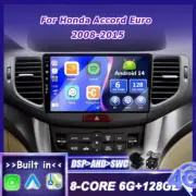 For Honda Accord Euro 2008-2015 Android 14 CarPlay Car Stereo Navi Head Unit GPS
