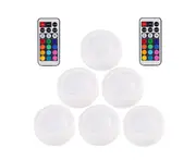 L36 6PCS 12-color Ice Hockey Light Color Remote Control Atmosphere Light LED Cabinet Light Festival Infrared Colorful Light Pat Light