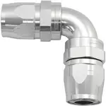 Aeroflow 90 Deg -10An to -10An Cutter Full Flow Hose Ends Silver - AF853-10-10S
