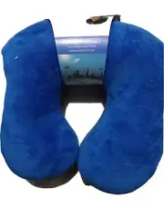 Microbead Travel Neck Pillow - Blue, by TraverGo