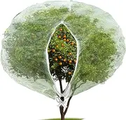 Large Fruits Tree Netting, 10 x 13 FT Garden Insect Netting Plant Cover with Zipper and Drawstring Transparent Bird Plant Barrier Flower Fruits Mesh Screen for Preventing Deer Squirrel Bug