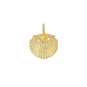 Gold Plated Sterling Silver Shell Pendant Bail Mount Glue In Pearl Holder #99740