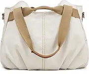 Z-joyee Women's Ladies Casual Vintage Hobo Canvas Daily Purse Top Handle Shoulder Tote Shopper Handbag