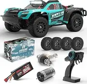 Hosim 1:14 Brushless RC Cars for Adults Fast 50mph, MOXLIN RC Trucks 4X4 All Terrain Off Road Hobby Electric RC Monster Trucks Waterproof Remote Control Car High Speed RC Buggy with 3S Battery