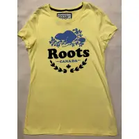 在飛比找蝦皮購物優惠-Roots 全新女大人植絨短袖上衣 S M