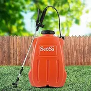 SeeSa 20L Weed Sprayer, 12V Electric Backpack Sprayer, Rechargeable Farm Garden Pump Spray Weed Battery Powered Backpack Sprayer for Lawn and Garden, Weeds, Fertilizer