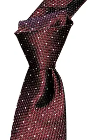 $280 NWT TOM FORD Wine Red w/white Spots Men's 3.5" Jacquard Silk neck Tie Italy