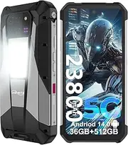 Unihertz Tank 3 Pro Rugged Smartphone 5G, Android 14 Mobile Phones with Projector, 36GB RAM+512GB ROM, 6.79" Waterproof Unlocked Cell Phone 23800mAh, 2TB Expand/OTG(Support T-Mobile&Verizon Only)