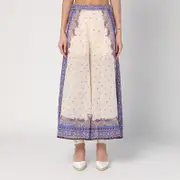 [ZIMMERMANN] Maxine trousers with purple Paisley print 2 Purple