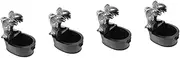 Toddmomy 4pcs Pisces Flowing Water Fountain Pool Fountain Pump Collapsible Water Bottle Submersible Pond Pump Solar Power Water Fountain Fish Water Feature Pump Pumps Black Resin