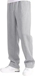 [Generic] Mens Sweatpants Jogger Pants Cotton Yoga Exercise Pants Open Bottom Athletic Lounge Pants Loose Casual Sweat Pants with Pockets Comfortable Gym Pant