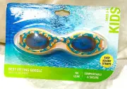 SPEEDO Kids Glide Print Swim Goggles Ages 3 to 6 Anti Fog New Easy Adjust Straps