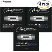 3-PACK Magma BE150SUF Stainless Steel Flat Wound Electric Bass Strings 40-100