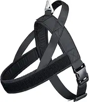 Excellent Elite Spanker Tactical Dog Harness Vest Adjustable Nylon Pet Dog Harness for Small Medium and Large Dogs(Black-M)