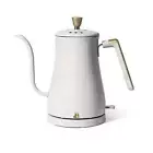 Electric Gooseneck Kettle 1L 1200W White No-Spill Spout, Auto Shut Off, Cordless