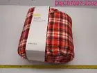 Nordstrom Flannel Print Sheet Set King Size Red Bloom Tartan 100% Cotton NO45929