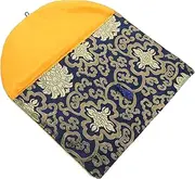 ARTIBETTER Embroidery Brocade Storage Pouch Elegant Buddhist Scriptures Container Convenient Bag for Jewelry and Sundries Stylish Floral Design for Organizing