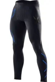 2XU Mens Compression Long Tights - Black/Prussian Blue | BRAND NEW