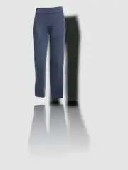 $295 Neiman Marcus Women's Blue Cashmere Straight Leg Flat Front Pants Size XL