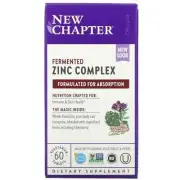 2 X New Chapter, Fermented Zinc Complex, 60 Vegetarian Tablets