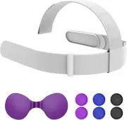 Replacement Head Strap Compatible with Meta Quest 2 VR 3 Pair Thumb Grip Caps