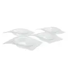 100x Reusable Mini Plastic Serving Plate Party Catering Food Bowl Container Box
