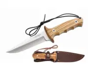 NIETO BOWIE OUTDOOR BELT KNIFE 4.76" FIXED BLADE/ LEATHER SHEATH / LANYARD HOLE