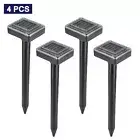 4X Garden Mole Mice Repeller Ultrasonic Solar Powered Pest Snake Rat Repellent