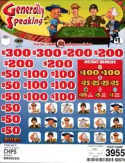 Pull Tab Tickets - Chip Tickets - Game - Generally Speaking