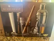 Libbey Glass 9-piece Mixologist Set Bartender New In Box Great Gift Cocktail Kit