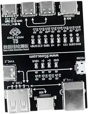 ZGUZMCMK USB Cable Tester Data Wire Test Board,Type C Lighting Micro Board Lightweight Portable Sturdy Compact USB Cable Checker
