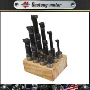 5/8" Boring Bar Set Pro Quality Carbide Tipped Bars 5/8" Shank Lathe Tool 12 Pcs