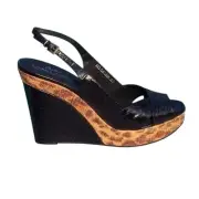 Donald Pliner Kogi Gator Leather Wedge Platform Shoe New Sand Congo $275 NIB