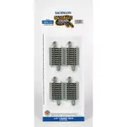 Bachmann 44513 HO-Scale 2-1/4" Straight E-Z Track (4) Nickel-Silver Grey-Bed