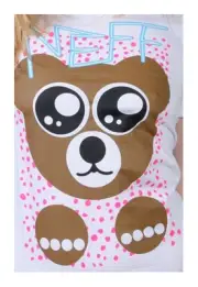 Neff Womens White Teddy Bear T-Shirt Small or Medium NWT