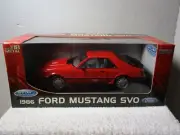 1/18 WELLY RED 1986 FORD MUSTANG SVO
