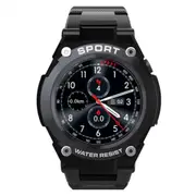 DT97 Full Circle Full Touch GPS Smart Sport Watch IP67 Waterproof, Support Real-time Heart Rate Monitoring / Sleep Monitoring / Bluetooth (Black)