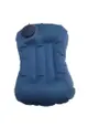 雙人充氣睡墊 (195x128x5cm)-藍色+2件裝按壓u型折疊露營，午睡枕按壓式氣枕，藍色