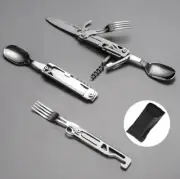 Multi-Tools Army Knife Pocket Camping Stainless Function Knife Fork Spoon