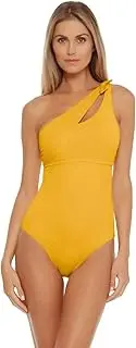 [Becca by Rebecca Virtue] Women's Sadie One Shoulder One Piece Swimsuit