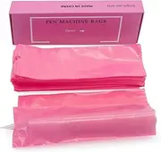 PMUBEAUTY 200Pcs PMU Pen Machine Covers Sleeves Tattoo Machine Protect Film Bag Disposable for Tattoo Cartridge Machine Gun Grips, Derma pen Microneedling (Pink)