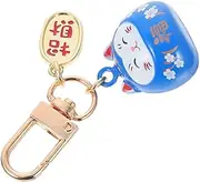 [TOVINANNA] Decorative Fortune Cat Keychain Pendant Cute Cat Shaped Hanging Key Ring Ornament for Bags and Backpacks Creative Craft Decor