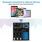 BOMGE F4- 4 channel metal digital audio mixer with Bluetooth 99DSP UPS Jack MP3