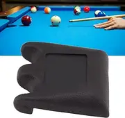 Portable Pool Cue Holder, 2 Holes Weighted Billiard Cue Rest Non Slip Heavy Duty Mini Plastic Cue Stick Holder for Table, Bar, Chair, Black, Holds 2 Cue Chalk