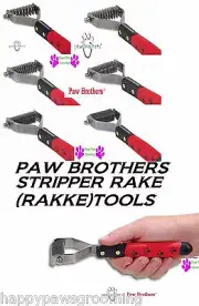 PROFESSIONAL GROOMER SET STRIPPER RAKE Rakke Tool Dog Cat Coat Hair Mat Breaker