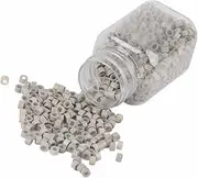 1000 PCS Nano Rings Silicone, Lined 3mm Micro Rings Silicone Hair Extension Beads Micro Beads for Hair Extensions (Beige)