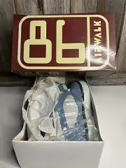 Sz 6.5 Airwalk NOS 86 CREASE Skate Shoes Vintage 80s 90s RARE Retro NIB Blue