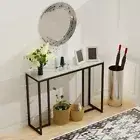 Wisfor Console Table With White Marble Tabletop For Entryway Hallway Living Room