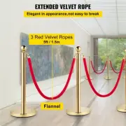 Gold Stanchion Posts and Red Velvet Rope Crowd Control Barriers for Events