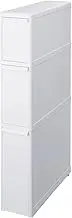 Like-IT FTS-111L Kitchen Storage, Drawer, Super Slim, 3 Tiers, Approx. Width 5.5 x Depth 18.3 x Height 32.3 inches (14 x 46.5 x 82 cm), All White, Made in Japan, Utilizing Gap, Retort Food Storage,